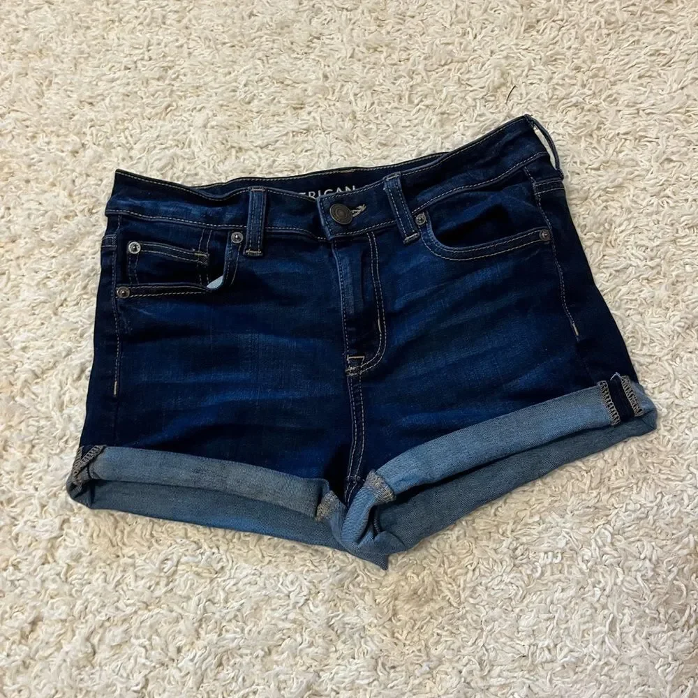 COPY - American eagle high rise shortie jean shorts size 4